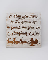May you never be too grown up to search the skies on Christmas Eve - Shore Thing Laser