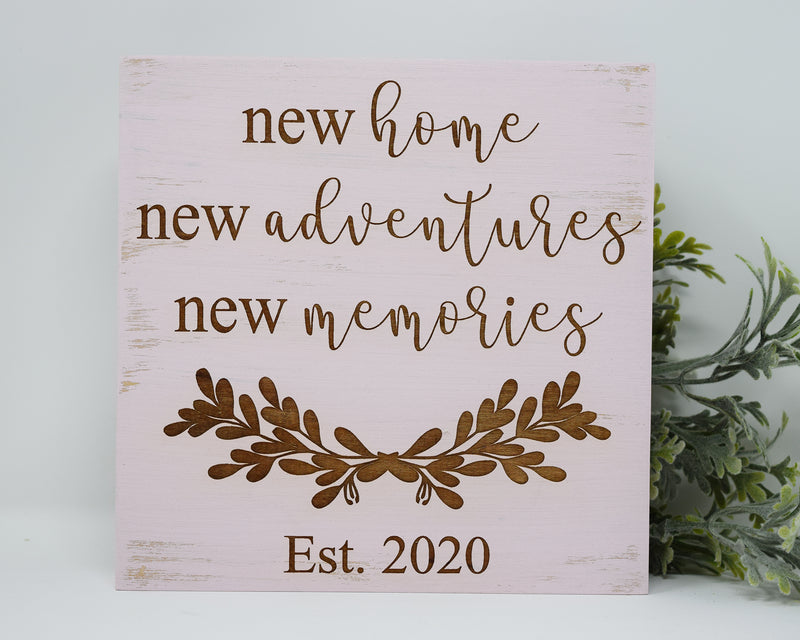 New Home, New Adventures, New Memories Personalized - Shore Thing Laser