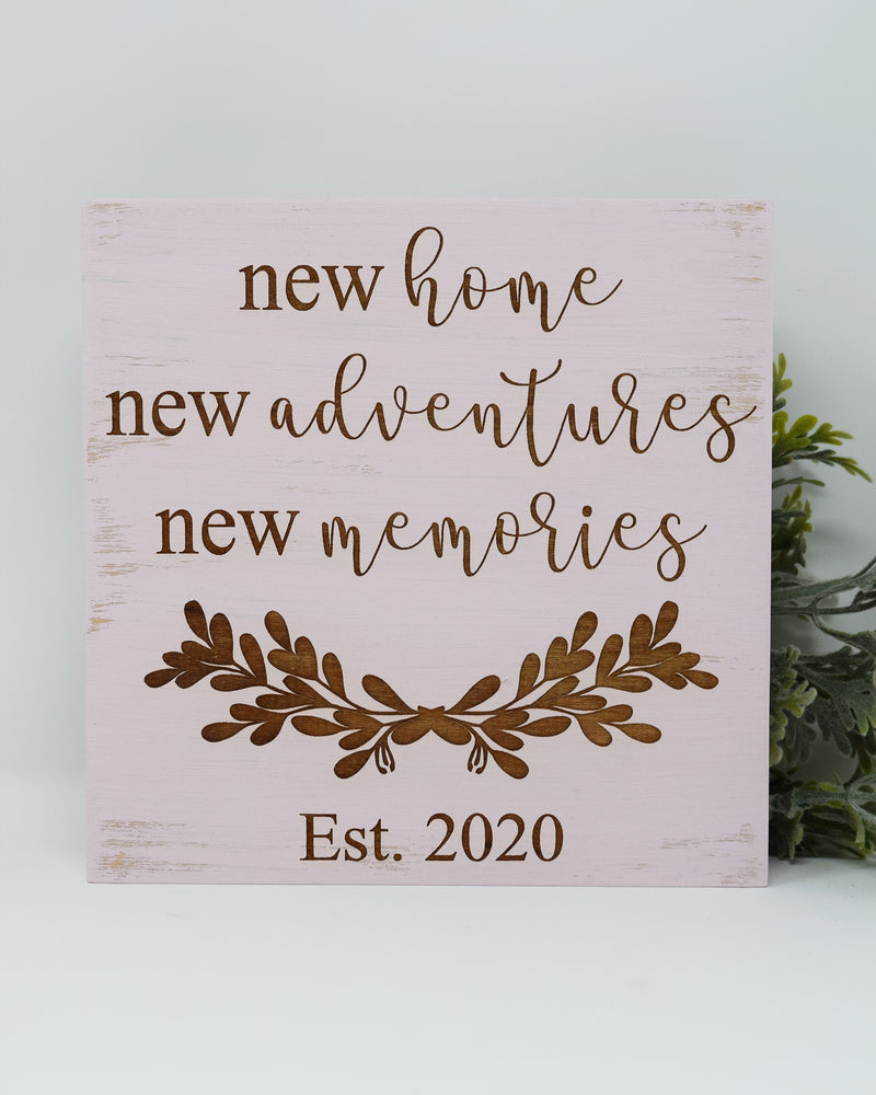 New Home, New Adventures, New Memories Personalized - Shore Thing Laser