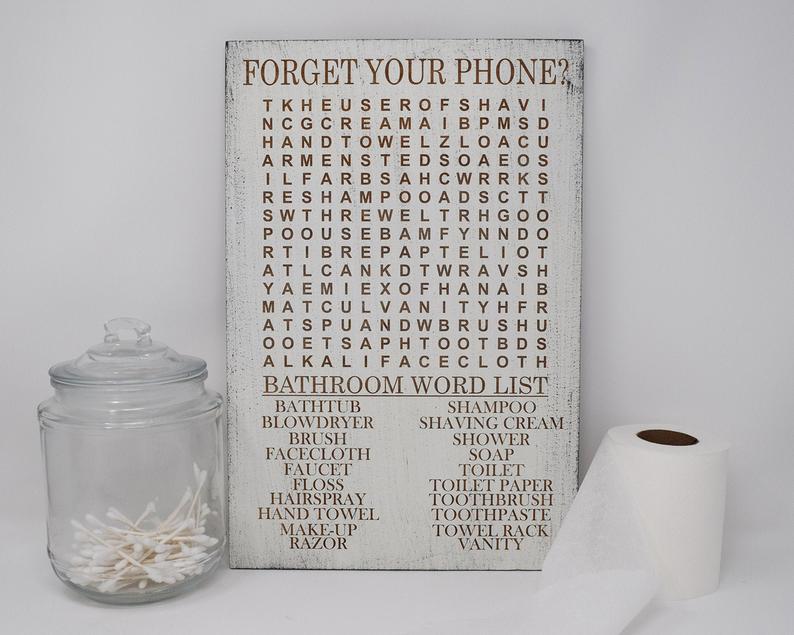 Bathroom Word Search - Shore Thing Laser