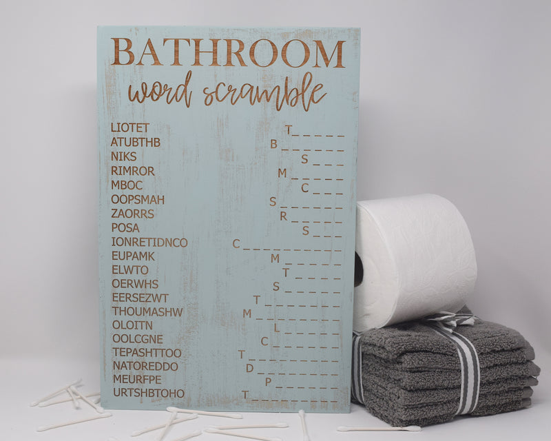 Bathroom Word Scramble - Shore Thing Laser
