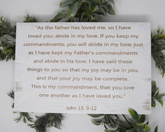 As the father has loved me, so I have loved you - Shore Thing Laser