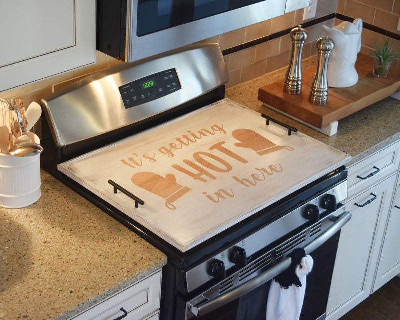 Custom Engraved Wood Stove Top Cover - Noodle Board - Cook Top Kitchen Décor - Shore Thing Laser