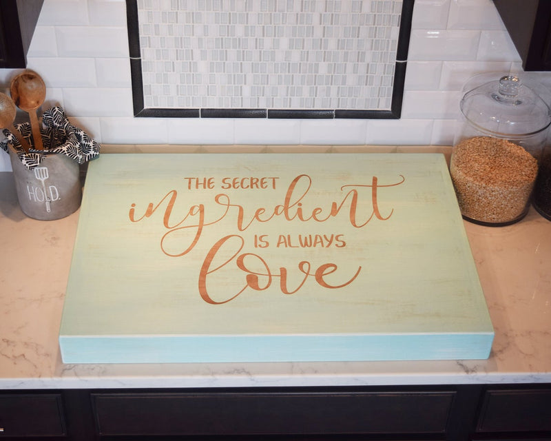 Custom Engraved Boxed Trim Cook Top Cover - Noodle Board - Cooktop Décor - Shore Thing Laser