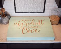 Custom Engraved Boxed Trim Cook Top Cover - Noodle Board - Cooktop Décor - Shore Thing Laser