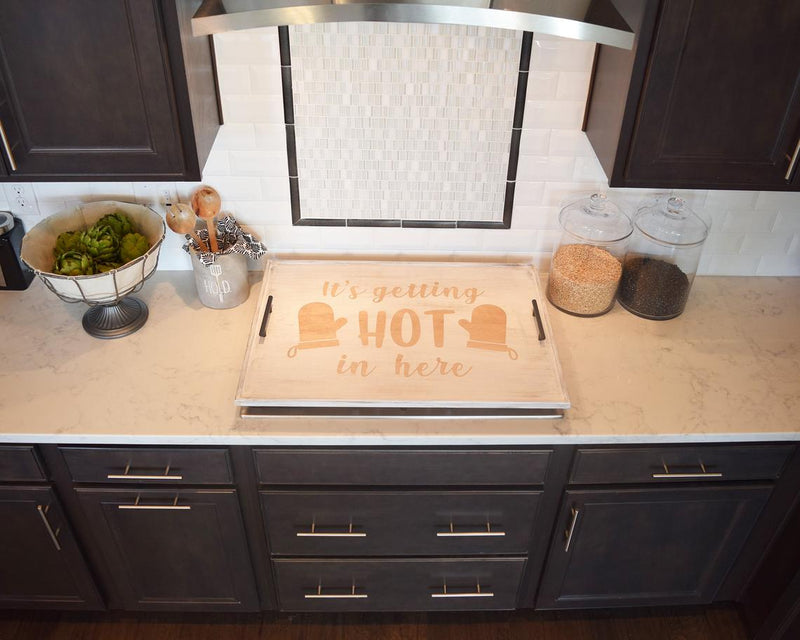 Custom Engraved Wood Stove Top Cover - Noodle Board - Cook Top Kitchen Décor - Shore Thing Laser