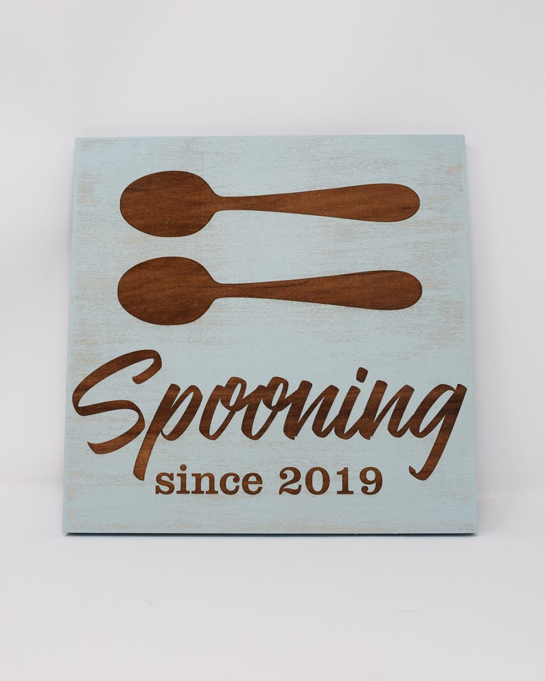 Spooning Since - Personalized Sign - Shore Thing Laser