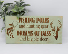 Fishing Poles and Hunting Gear, Dreams of Bass and Big Ole Deer - Shore Thing Laser