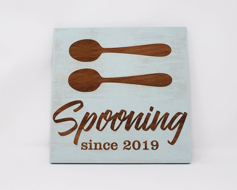 Spooning Since - Personalized Sign - Shore Thing Laser