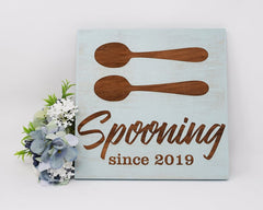 Spooning Since - Personalized Sign - Shore Thing Laser