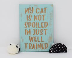 My Cat is Not Spoiled, I'm Just Well Trained - Shore Thing Laser