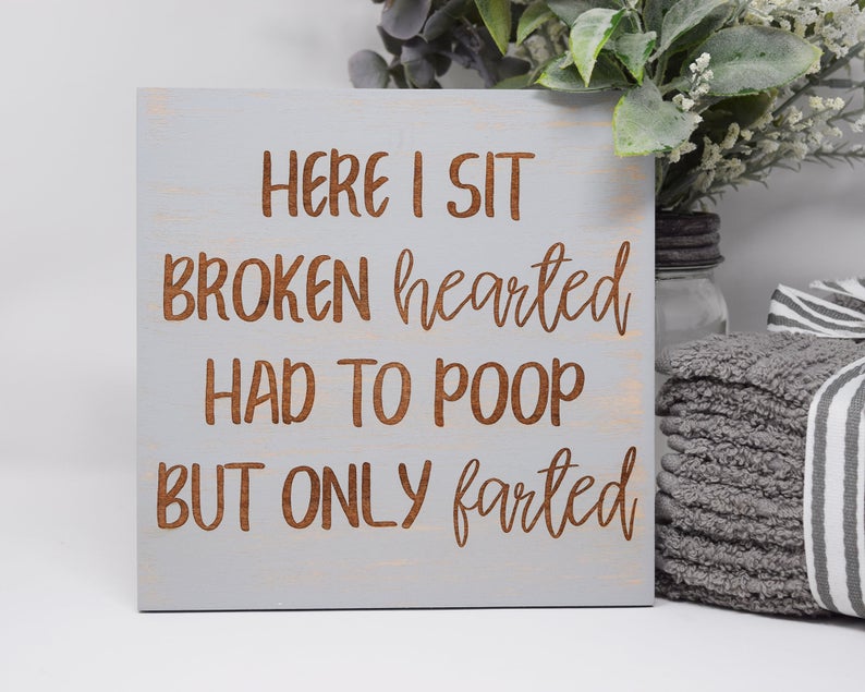 Here I sit broken hearted, Had to poop but only farted - Shore Thing Laser
