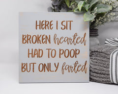 Here I sit broken hearted, Had to poop but only farted - Shore Thing Laser