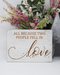 All because two people fell in love - Shore Thing Laser