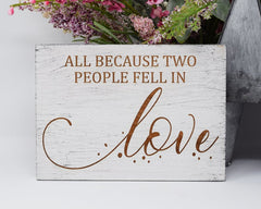 All because two people fell in love - Shore Thing Laser