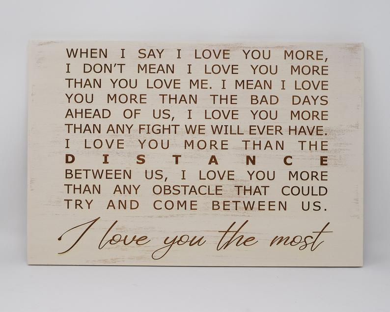 When I say I love you more, I don't mean I love you more than you love me... - Shore Thing Laser