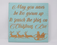 May you never be too grown up to search the skies on Christmas Eve - Shore Thing Laser
