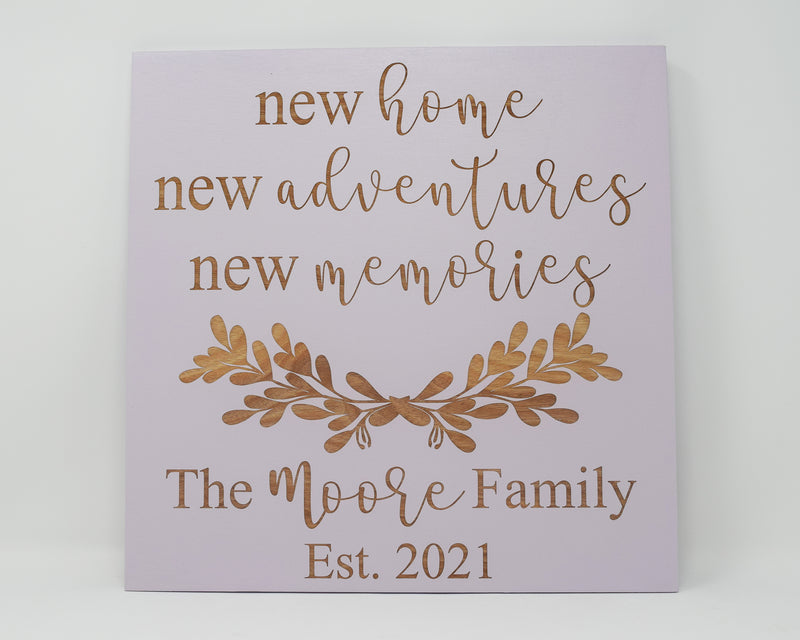 New Home, New Adventures, New Memories Personalized - Shore Thing Laser