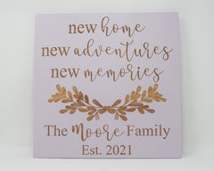 New Home, New Adventures, New Memories Personalized - Shore Thing Laser
