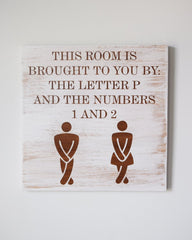 This room is brought to you by the letter P and the numbers 1 and 2 - Shore Thing Laser
