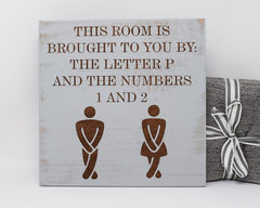 This room is brought to you by the letter P and the numbers 1 and 2 - Shore Thing Laser